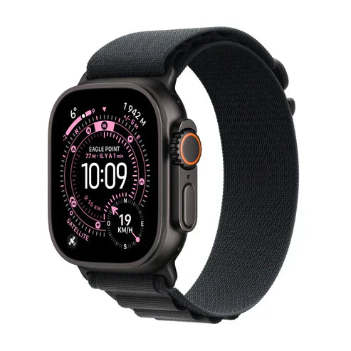 IR - Apple Watch Ultra 3 GPS + Cellular 49mm Black Titanium Case with Black Alpine Loop - Large